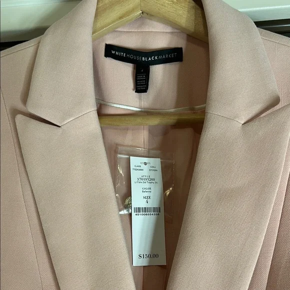 Pink White House Black Market Size 4 Women’s Blazer - Picture 3 of 7